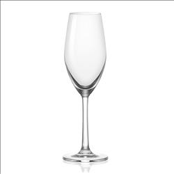玻璃杯雕刻 | 桑迪香檳杯-210ml | 雕刻Logo 文字 | 可加購木盒單入包裝 | 展示圖