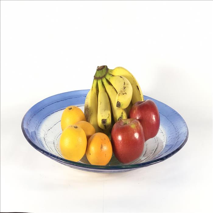 窯燒玻璃盤/圓型深缽【藍帶波紋】 | 第二張展示圖