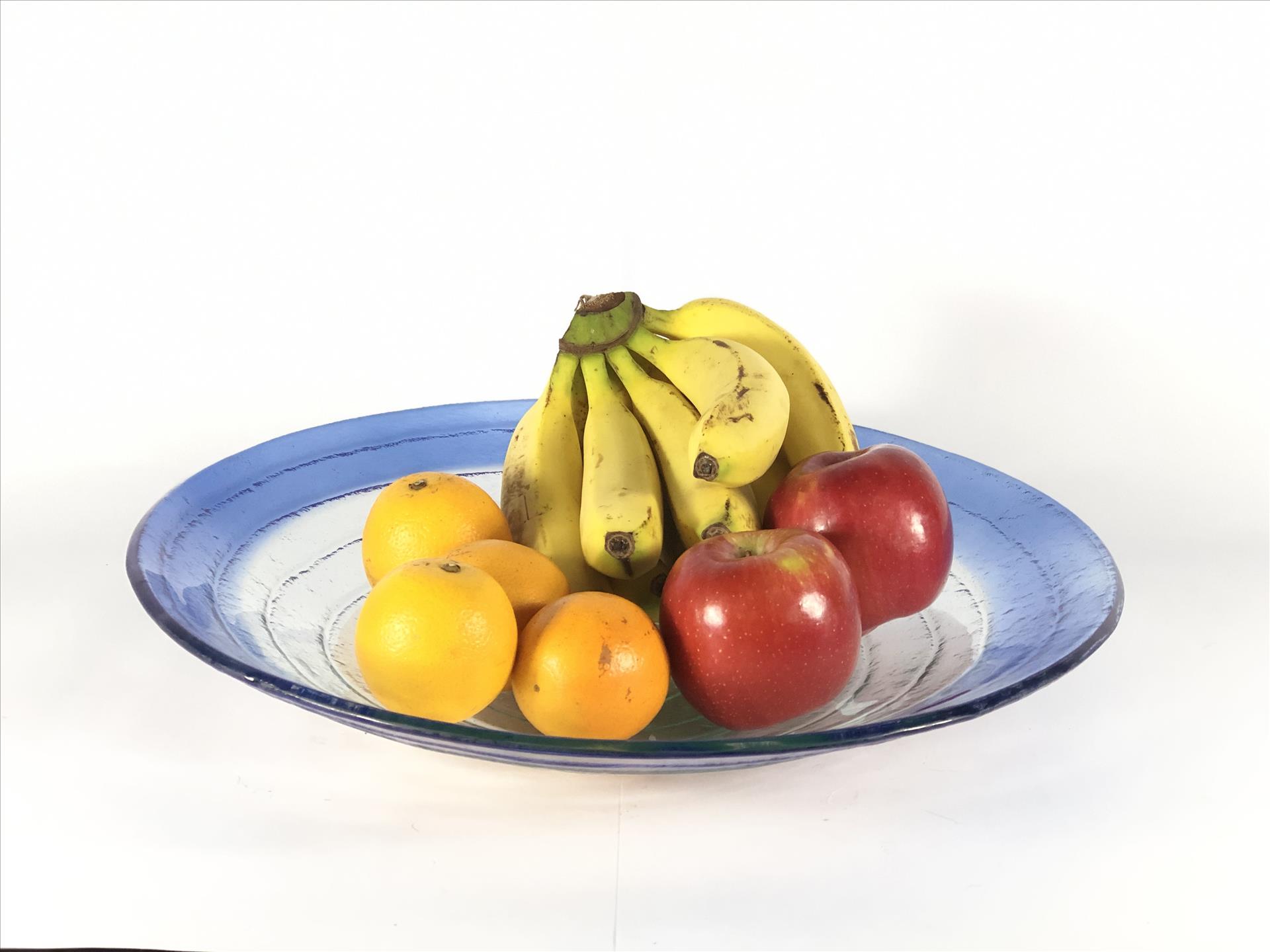 窯燒玻璃盤/圓型深缽【藍帶波紋】 | 第二張展示圖