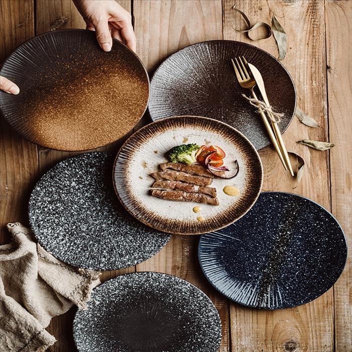 日式 創意陶瓷西餐盤 居家餐廚擺設 質感裝飾  條紋淺盤系列 | 第三張展示圖