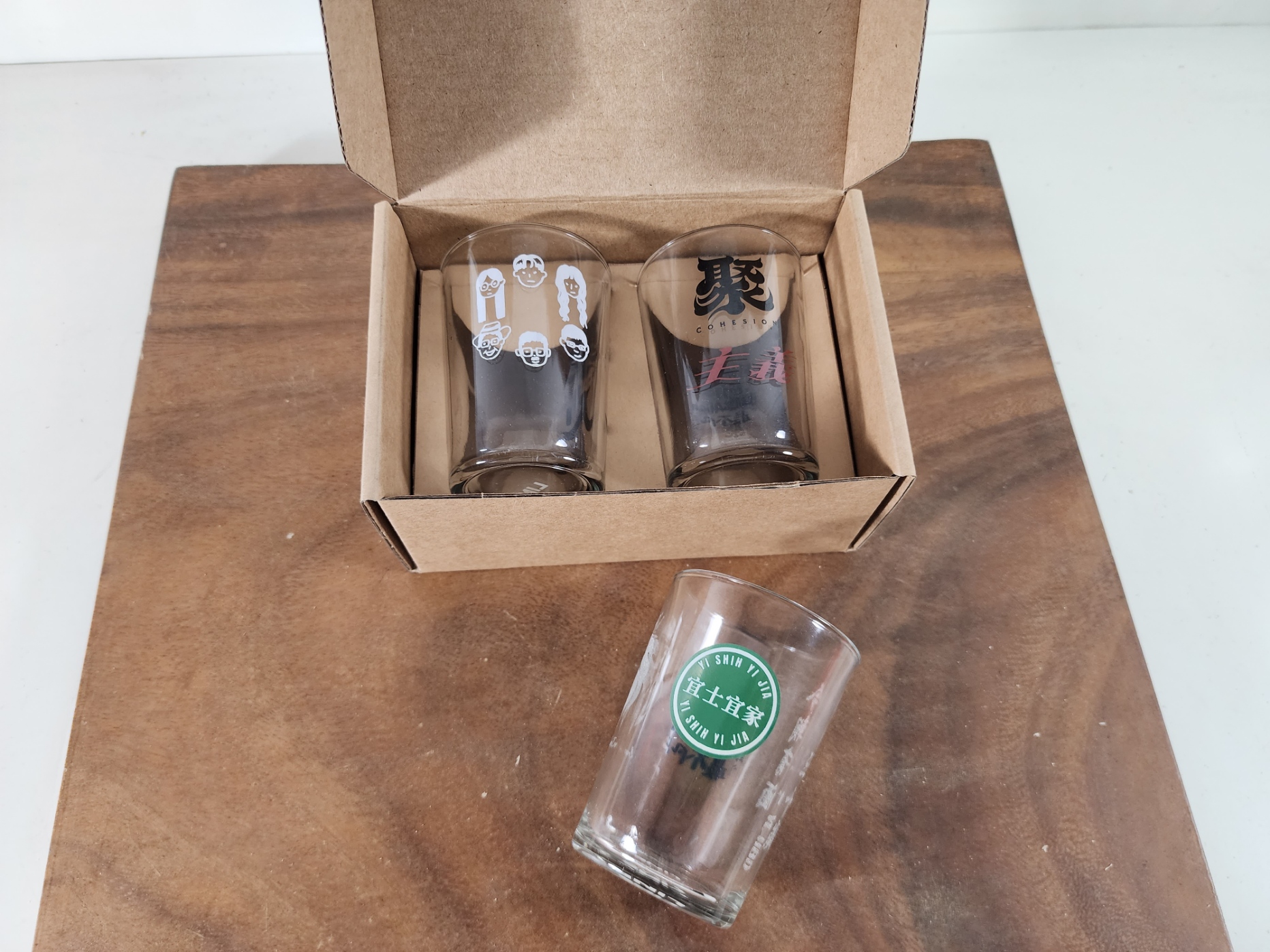 玻璃杯印刷 釉燒熱炒杯雙入盒裝組合 啤酒杯150ml 可印刷圖案耐洗不掉 最少100組起訂 | 第三張展示圖