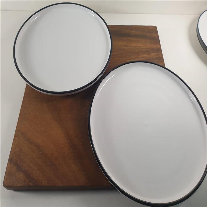 北歐風 創意陶瓷西餐盤 居家餐廚擺設 質感裝飾 餐盤 盤子 弧邊盤 | 第四張展示圖