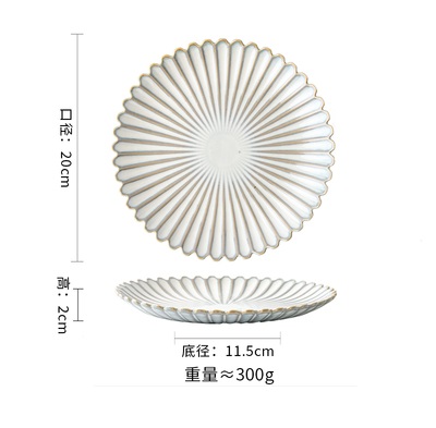 [微瑕]8~10吋 復古花邊盤 創意陶瓷西餐盤 居家餐廚擺設 質感裝飾   | 第四張展示圖