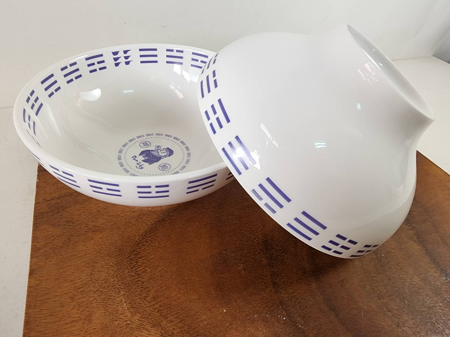 7吋純白麵碗 黑線湯碗 湯品碗 可以客製釉上燒製圖樣另洽客服 | 第五張展示圖