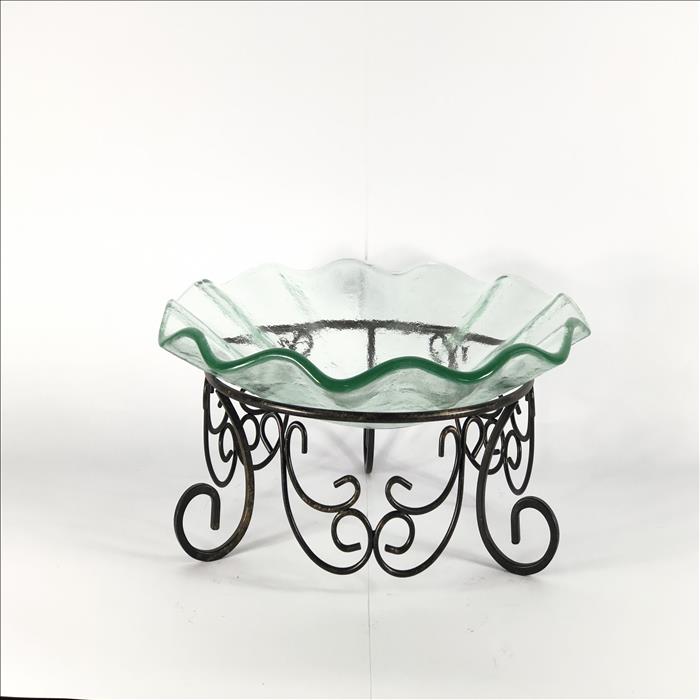 窯燒玻璃盤/圓型深缽【波浪】 | 展示圖