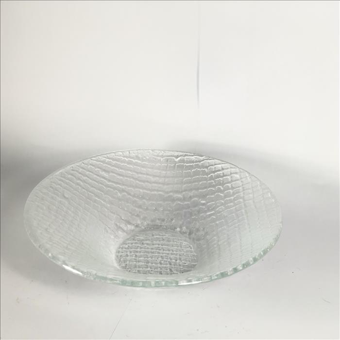 窯燒玻璃盤/圓型淺缽【格紋】 | 展示圖