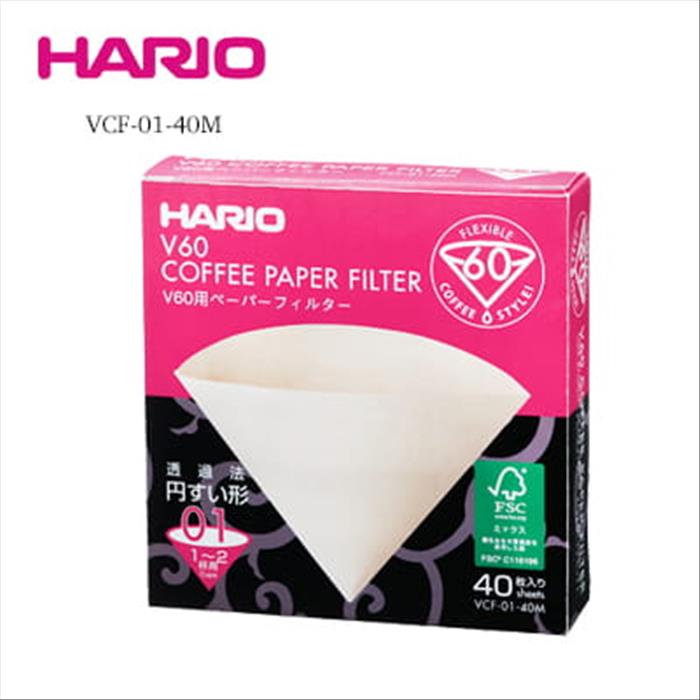 HARIO - 101/102無漂白濾紙(40枚入)