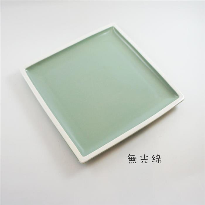 三色和平無光正方盤 餐盤 | 展示圖