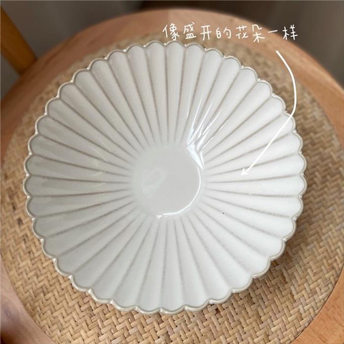 盛开之美日系陶瓷餐盤 西餐深盤 點心盤 | 展示圖