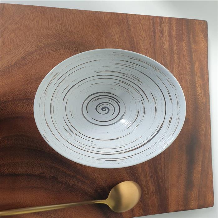 6吋 波紋飯碗 麵碗 丼飯碗 居家餐廚擺設 質感裝飾 餐盤 盤子 | 展示圖