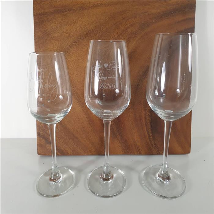 玻璃杯雕刻 |  標準紅酒杯系列 |  專屬木盒包裝單入 | 展示圖