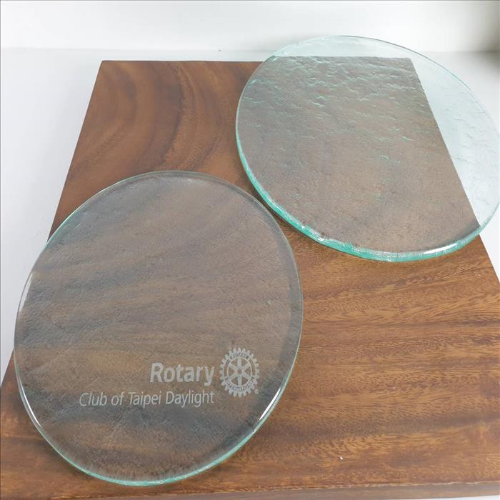 8吋~10吋窯燒手造琉璃平板圓盤 蛋糕盤 壽司盤 可雷射雕刻LOGO 請提供圖稿估價