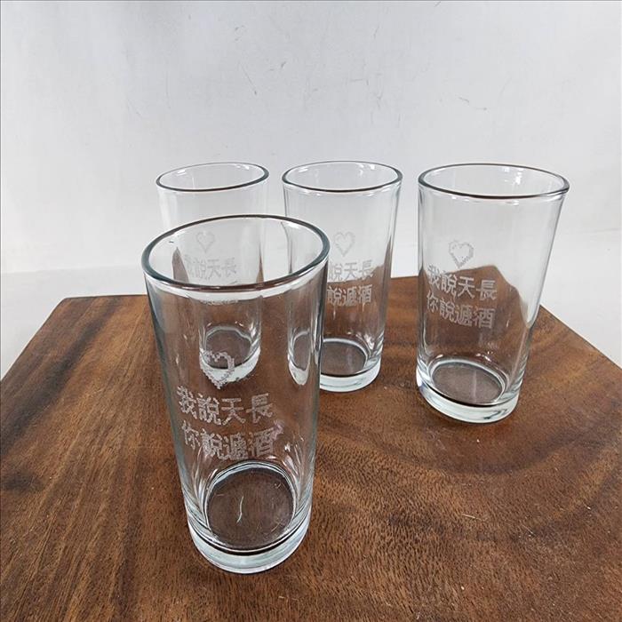 玻璃杯雕刻 150啤酒杯 水杯 茶杯 150ml 可刻名字 LOGO