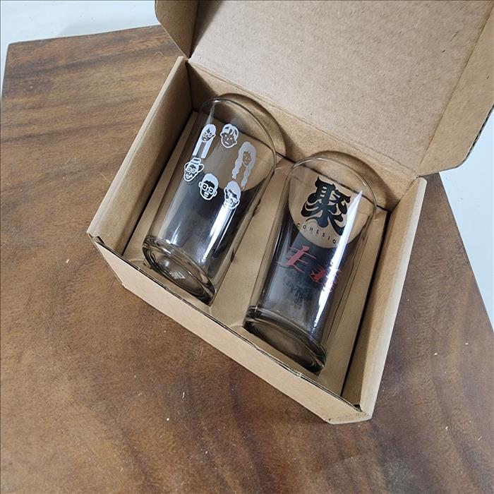 玻璃杯印刷 釉燒熱炒杯雙入盒裝組合 啤酒杯150ml 可印刷圖案耐洗不掉 最少100組起訂