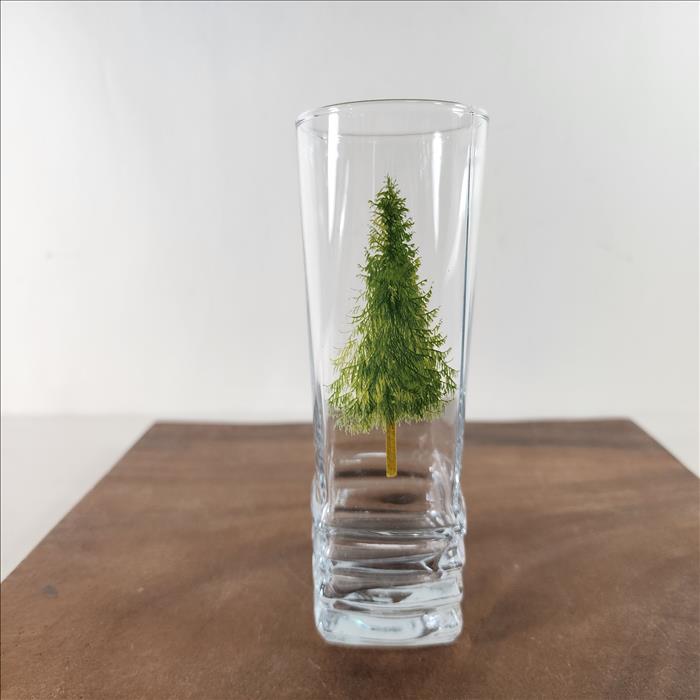 玻璃杯印刷 釉燒彩色 細緻方型長飲酒杯335ml 可印刷圖案Logo 圖案耐洗不掉 少量可做 | 展示圖