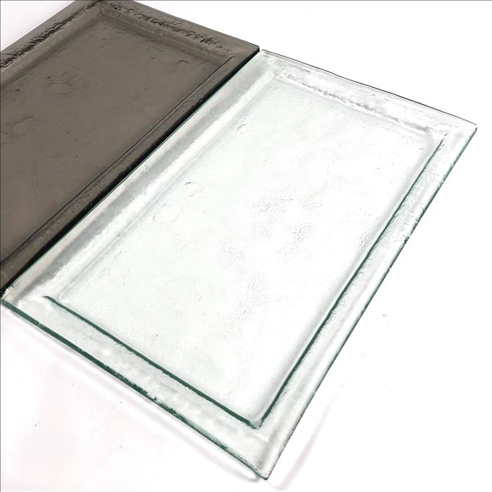 歐風三層/雙層盤架用玻璃長方盤(1pcs)(適用於銀色三層/雙層階梯架) | 展示圖