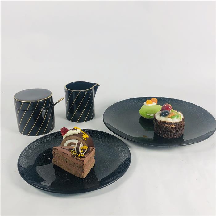 （日本進口精品）亞當夏娃糖罐奶盅 黑金色 | 展示圖